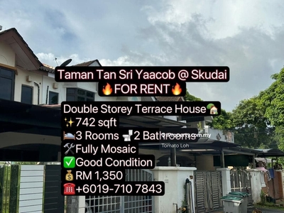 Taman Tan Sri Yaacob Double Storey Terrace House Fully Mosaic For Rent