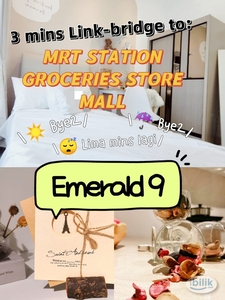 Aster Residence neighborhood ✨Link-bridge to MRT and Mall♥️ Middle Room at Emerald 9