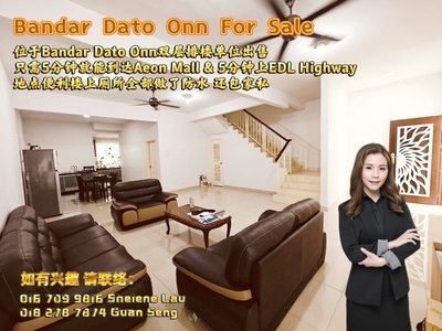 Bandar Dato Onn Double Storey Superlink House For Sale/ Setia Tropika Adda Heights Mount Austin Taman Daya/ Near CIQ EDL