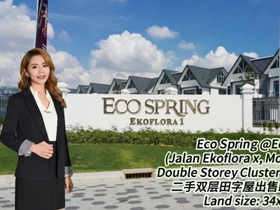 Eco spring double storey cluster house for sale/ ecoworld jalan ekoflora/ edl ciq seri austin jp perdana mount austin bandar dato onn