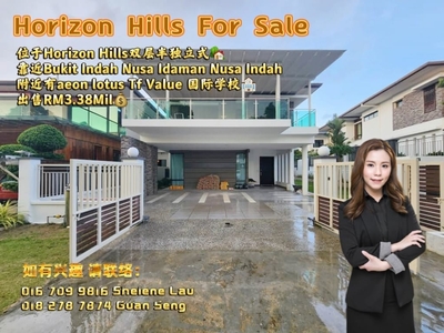 Horizon Hills Double Storey Semi D For SALE/ Bukit Indah Nusa Bestari Nusa Sentral Gelang Patah Iskandar Puteri/ Near TUAS