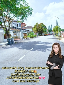 Jalan indah 17 taman bukit indah double storey for sale/ near tuas aeon nusa bestari skudai nusa idaman medini