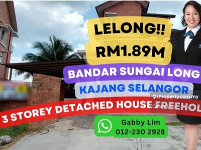 Lelong Super Cheap 3 Storey Detached House @ Sungai Long Selangor