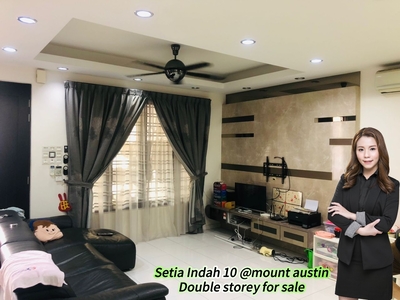 Setia Indah 10/ Jalan Setia 10/ mount austin/ double storey for sale Near Aeon tebrau ikea edl ciq johor jaya taman daya