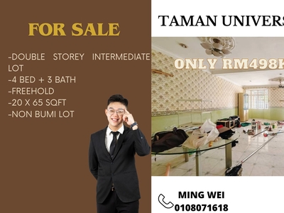 Taman University Skudai Double Storey Intermediate Lot House for Sale
