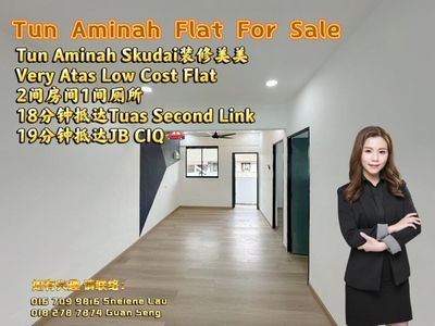Ungku Tun Aminah Low Cost Flat For Sale/ Skudai Mutiara Rini Perling Bukit Indah Taman Universiti/ Near TUAS, CIQ