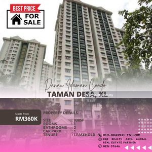 Danau Idaman Condo @ Taman Desa for Sale , Mid Valley, KL City