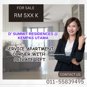 Dsummit service residence corner unit with private lift for sale