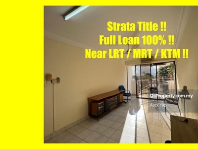 Freehold / Strata Title / Full Loan 100% / Near MRT KTM LRT / KL