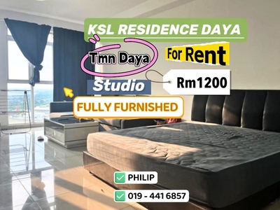 新山 KSL Residence Daya @ Taman Daya 全家私Studio 公寓出租 Johor Bahru Fully Furnished Apartment For Rent