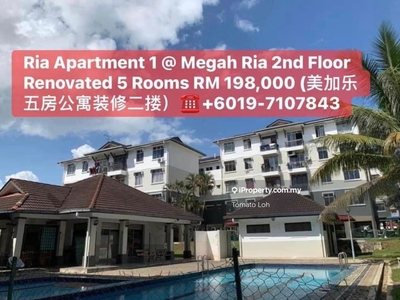 Ria Apartment 1 @ Taman Megah Ria 2nd Floor Renovated For Sale
