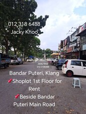 Bandar Puteri, Klang Shoplot 1st Floor for Rent