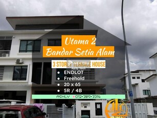 Setia Utama 2 Bandar Setia Alam 3 Storey Triple Storey Terraced Terrace House for sale