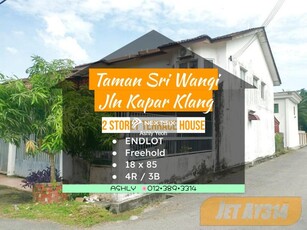 Taman Sri Wangi Double Storey Endlot Terrace House for Sale # 2 Storey end lot terraced Jalan Kapar Klang