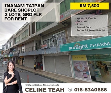 Inanam Taipan | Shoplot | Grd Floor | Bare Unit | For Rent