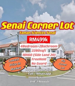 Jln Scientex Jaya Senai Johor Double Storey Corner Lot Value For Buy