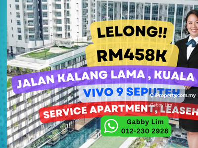 Lelong Super Cheap Service Apartment Leasehold Vivo 9 Seputeh KL