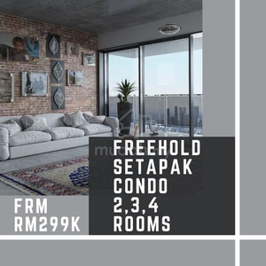 New freehold KL Setapak 2-3rooms partially furnished mrt3