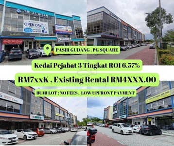 Pasir Gudang PG Square Three storey shop ROI 6.xx% Kedai Pasir Gudang