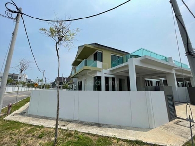Town Area Gated Guarded Corner 2 Sty Terrace Ujong Pasir For Sale