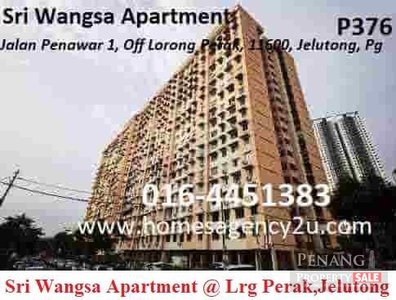 Ref:484, Sri Wangsa Apartment at Jelutong near GH, Bridge