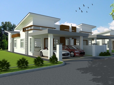 A new project single storey semi detached house for sale in Merlimau @ Muar