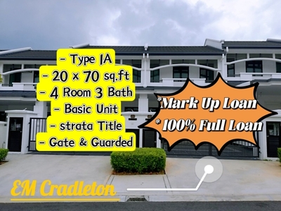 Cradleton Eco Majestic, Mark Up Loan, Cash Back 80K, Basic Unit, 20x70sf, 4 Room 3 Bath