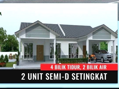 New project single storey semi detached house for sale in Taman Pokok Mangga, Melaka Tengah