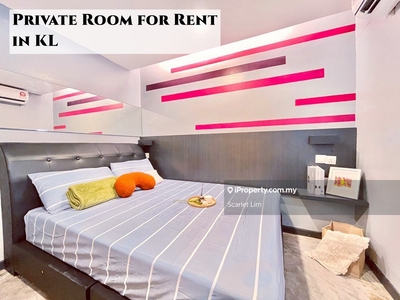 Private Master Bedroom for rent in KL 2mins walk to monorail