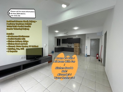 [Partly Furnish/3R3B/MRT]Idaman Abadi Apartment Rumah Rent Sewa Kajang