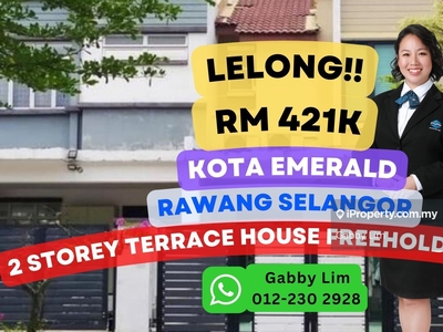 Lelong Super Cheap 2 Storey Terrace House @ Kota Emerald Rawang Sel