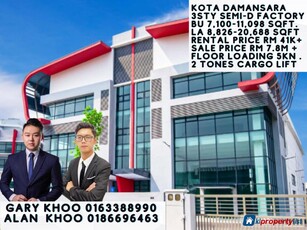 Factory for rent in Kota Damansara