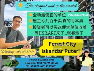 Forest City Iskandar Puteri, 2 Bedder 2 Bath, Cheapest Unit