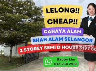Lelong Super Cheap 2 Storey Semi D House @ Cahaya Alam Shah Alam Sel