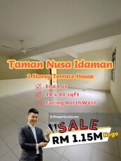 Taman Nusa Idaman Double Storey Terrace House End Lot