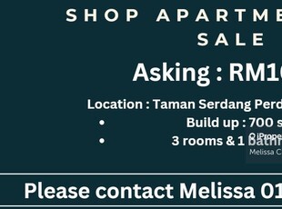 Taman Serdang Perdana Sek 5 Shop Apartment Seri Kembangan For Sale