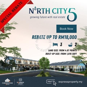 Affordable Single Storey Terrace Inter at North City 5, Jalan Brunei