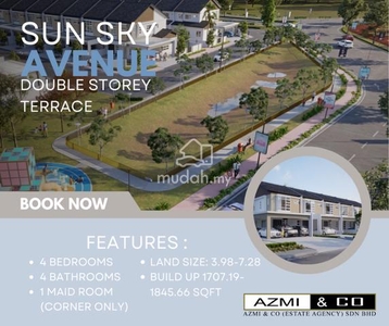 Brand New Double Storey Terrace Sun Sky Avenue, Airport