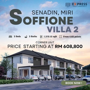 Single Storey Terrace Corner at Soffione Villa 2, Senadin (Offer Now!)