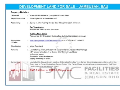 Land for Development by Jambusan Road BAU For Sale