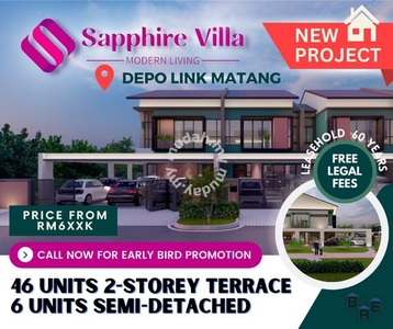 NEW* Depo Link, Matang | 1-Storey Semi D, 1 Storey + 2 Storey Terrace