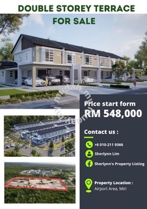 NEW Double Storey Terrace for Sale Affordable Price Airport Miri