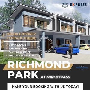 NEW Double Storey Terrace (Inter) at Richmond Park, Bypass Miri