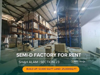 12000sf Semi-d Factory Sek 23 Shah Alam
