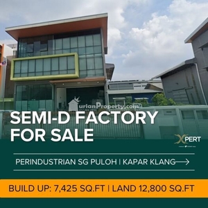 Detached Factory For Sale at Kawasan Perindustrian Sungai Puloh