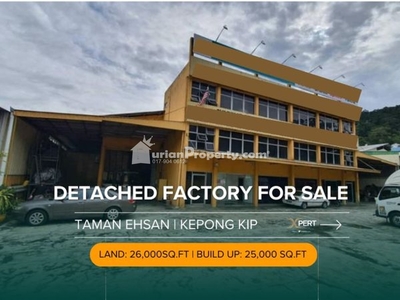 Detached Factory For Sale at Taman Ehsan
