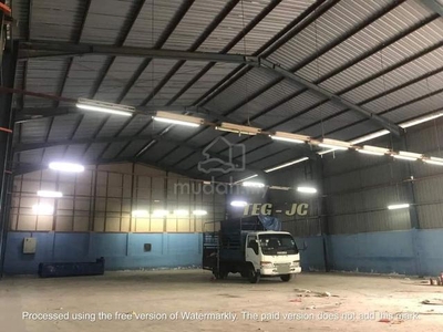 Jalan Sentosa klang Detach warehouse 32ft ceiling height 100 amp