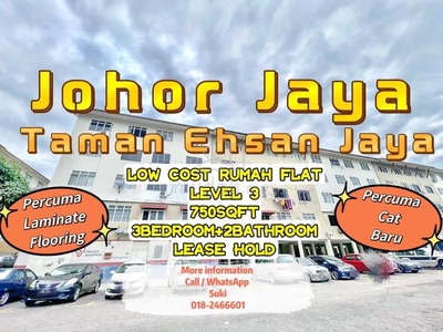 Johor Jaya Ehsan Jaya Rumah Flat Percuma Hadiah,Sesiapa Cepat Blh DPT