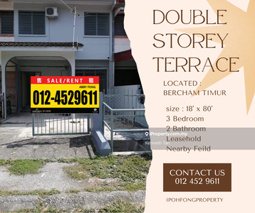 Near Field Bercham Timur Double Storey Terrace For Sale