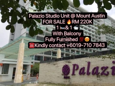 Palazio Apartment Studio Unit Fully Furnished @ Mount Austin FOR SALE